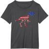 imagedinosaur skeleton flag TShirtDark Heather Grey