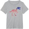 imagedinosaur skeleton flag TShirtHeather Grey