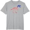 imagedinosaur skeleton flag TShirtHeather Grey