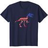 imagedinosaur skeleton flag TShirtNavy Blue