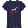 imagedinosaur skeleton flag TShirtNavy Blue