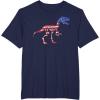 imagedinosaur skeleton flag TShirtNavy Blue