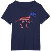 imagedinosaur skeleton flag TShirtNavy Blue