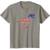 imagedinosaur skeleton flag TShirtSlate Grey