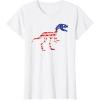 imagedinosaur skeleton flag TShirtWhite