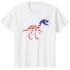 imagedinosaur skeleton flag TShirtWhite