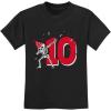 imageTstars  Dabbing Skeleton 10th Birthday Tenth Year Dab Youth Kids TShirtBlack