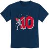imageTstars  Dabbing Skeleton 10th Birthday Tenth Year Dab Youth Kids TShirtNavy