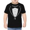 imageTstars Kids Tuxedo Shirt Printed Suit with Bow Tie Wedding Costume Halloween Infant ampamp Toddler Tux ShirtBlack