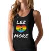 imageTstars LEZ is More LGBT Rainbow Heart Flag Lesbian Love Pride Racerback Tank TopBlack
