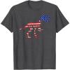imagedinosaur skeleton flag TShirtDark Heather Grey