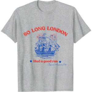 imageSo Long London Had A Good Run USA 4th of July TEE TShirtHeather Grey