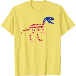 imagedinosaur skeleton flag TShirtLemon Yellow