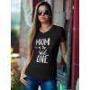 imageTstars Animal Safari Mom of The Wild One Birthday Shirt for Women Gifts for Moms Mothers Day VNeck Fitted Womens TShirtBlack