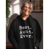 imageTstars Best Aunt Ever Hoodie Gifts from Niece Nephew for Aunts Women Auntie Sweatshirt HoodiesBlack