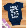imageTstars Mom Is the Best Mothers Day Infant Bodysuit Gift for New from Baby Boy or Girl Newborn OutfitDad and I Agree  Navy