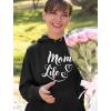 imageTstars Mom Life Hoodie Sweatshirt for Women Gifts for Moms Mothers Day HoodiesBlack