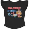 imageTstars Mighty Pup Skye Birthday Girl Shirt Paw Patrol Toddler Kids Girls 3rd 4th Ruffle Sleeve TShirt4th of July  Black