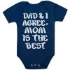 imageTstars Mom Is the Best Mothers Day Infant Bodysuit Gift for New from Baby Boy or Girl Newborn OutfitDad and I Agree  Navy