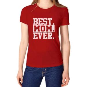 imageTstars Best Mom Ever Gift for Mothers Day Womens TShirtRed