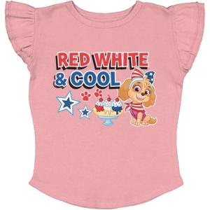 imageTstars Mighty Pup Skye Birthday Girl Shirt Paw Patrol Toddler Kids Girls 3rd 4th Ruffle Sleeve TShirt4th of July Ruffle  Mauvelous