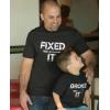imageTstars Fixed It Broke It Funny Gifts for Dad Fathers Day Matching Father and Son Daughter Toddlers Kids Shirt SetDad Black  Toddler Black