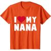 imageKids I Love Heart My Nana Childrens Mothers Day Gift Kids TShirtOrange