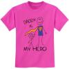 imageTstars I Have The Best Dad Ever Shirt Gifts for Dads Daddy is My Superhero Fathers Day Youth ampamp Toddler Kids TShirtHero  Pink