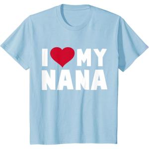 imageKids I Love Heart My Nana Childrens Mothers Day Gift Kids TShirtBaby Blue