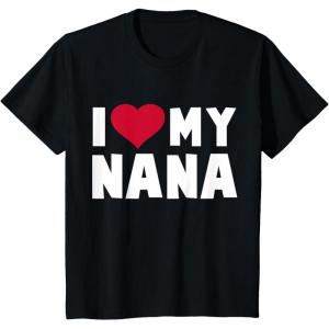 imageKids I Love Heart My Nana Childrens Mothers Day Gift Kids TShirtBlack