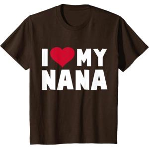 imageKids I Love Heart My Nana Childrens Mothers Day Gift Kids TShirtBrown