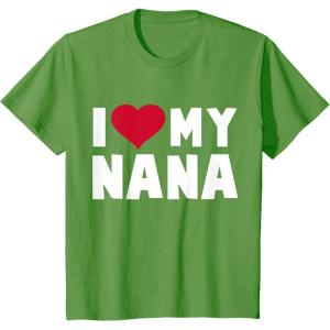 imageKids I Love Heart My Nana Childrens Mothers Day Gift Kids TShirtGrass Green