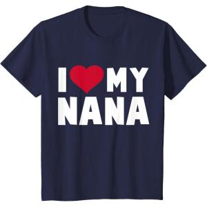 imageKids I Love Heart My Nana Childrens Mothers Day Gift Kids TShirtNavy Blue