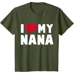 imageKids I Love Heart My Nana Childrens Mothers Day Gift Kids TShirtOlive Green