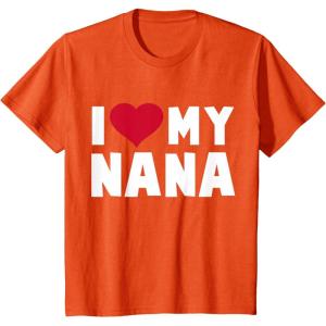 imageKids I Love Heart My Nana Childrens Mothers Day Gift Kids TShirtOrange