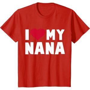 imageKids I Love Heart My Nana Childrens Mothers Day Gift Kids TShirtRed