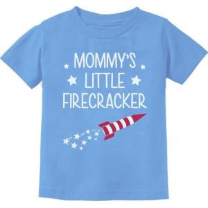 imageTstars Daddys ampamp Mommys Little Firecracker Memorial Day Girls Boys 4th of July Shirt Infant Toddler Kids Patriotic ShirtCalifornia Blue