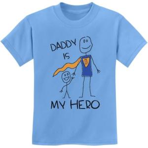 imageTstars I Have The Best Dad Ever Shirt Gifts for Dads Daddy is My Superhero Fathers Day Youth ampamp Toddler Kids TShirtHero  California Blue