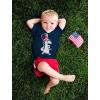 imageTstars Mommys Little Firecracker Memorial Day Girls Boys 4th of July Shirt Infant Toddler Kids Patriotic ShirtDino Tophat  Navy