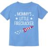 imageTstars Mommys Little Firecracker Memorial Day Girls Boys 4th of July Shirt Infant Toddler Kids Patriotic ShirtCalifornia Blue
