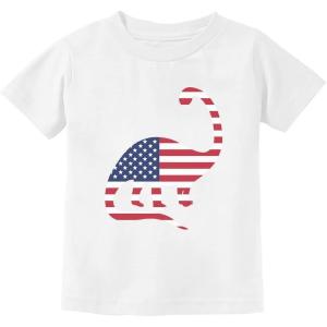 imageTstars Mommys Little Firecracker Memorial Day Girls Boys 4th of July Shirt Infant Toddler Kids Patriotic ShirtDino  White