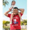imageTstars Daddy Saurus Shirt Gift for Fathers T Rex Dad Funny TShirtRed