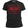imageTstars ACDC Jagged Logo Band Power Up Tee for Men for Those About to Rock n Roll Shirt TShirtRed Logo  Black