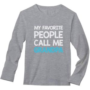 imageTstars My Favorite People Call Me Grandpa  Best Gift for Grandad Long Sleeve TShirtGray