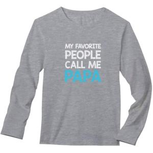 imageTstars My Favorite People Call Me PAPA  Best Gift for Grandpa Long Sleeve TShirtGray