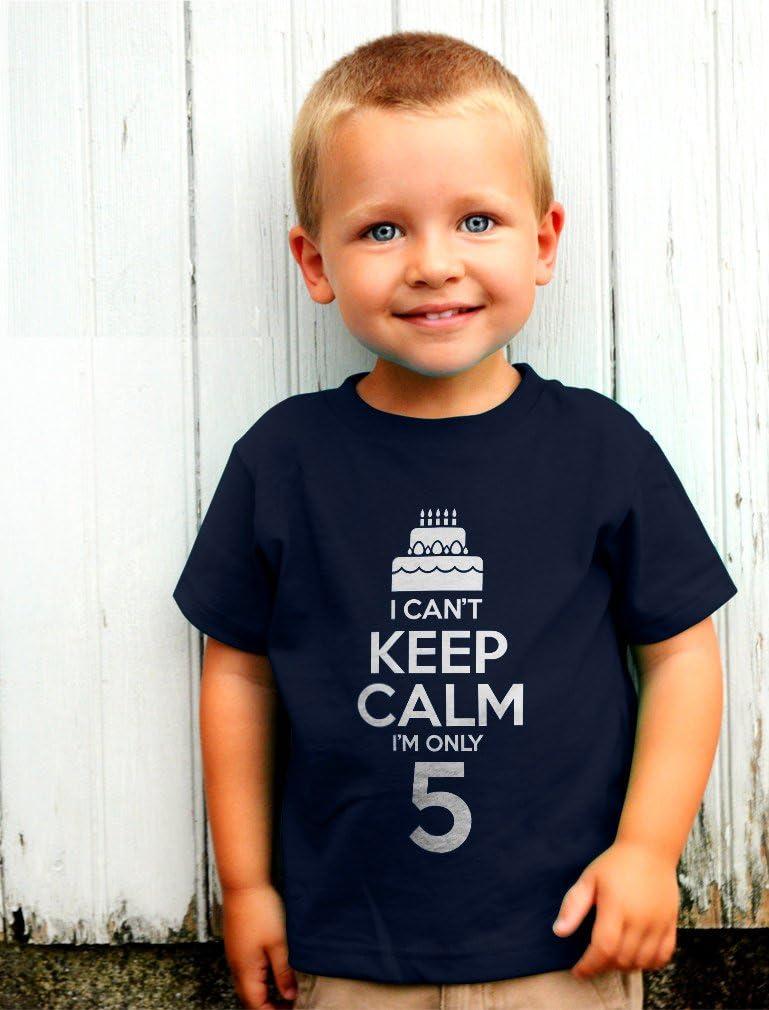 imageTeeStars  Birthday Cake  I Cant Keep Calm Im 5 Childrens Cute Kids TShirtCalifornia Blue