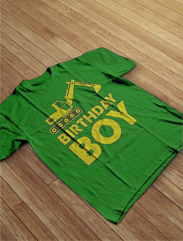 imageTstars Birthday Boy Shirt Tractor Construction Party Toddler ampamp Youth Boys Kids TShirtGreen