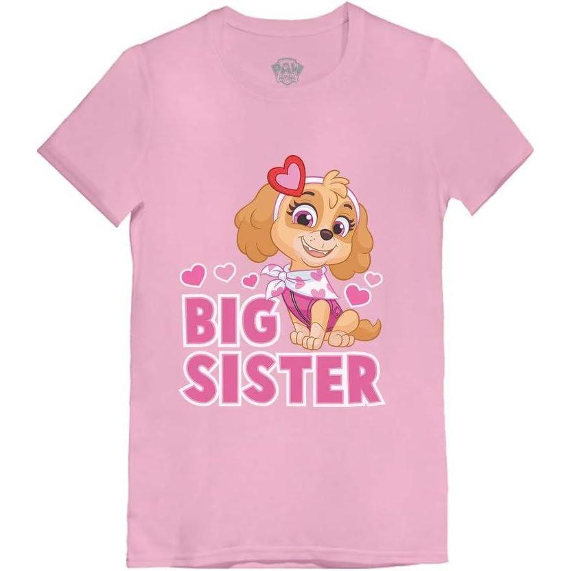 imageTstars Paw Patrol Skye Big Sister Shirt Outfit Gift Toddler Kids Girls Fitted TShirtPink