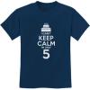 imageTeeStars  Birthday Cake  I Cant Keep Calm Im 5 Childrens Cute Kids TShirtNavy
