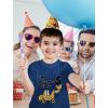 imageTstars 5 Years Old Gift 5th Birthday Bulldozer Construction Party Toddler Kids TShirtNavy